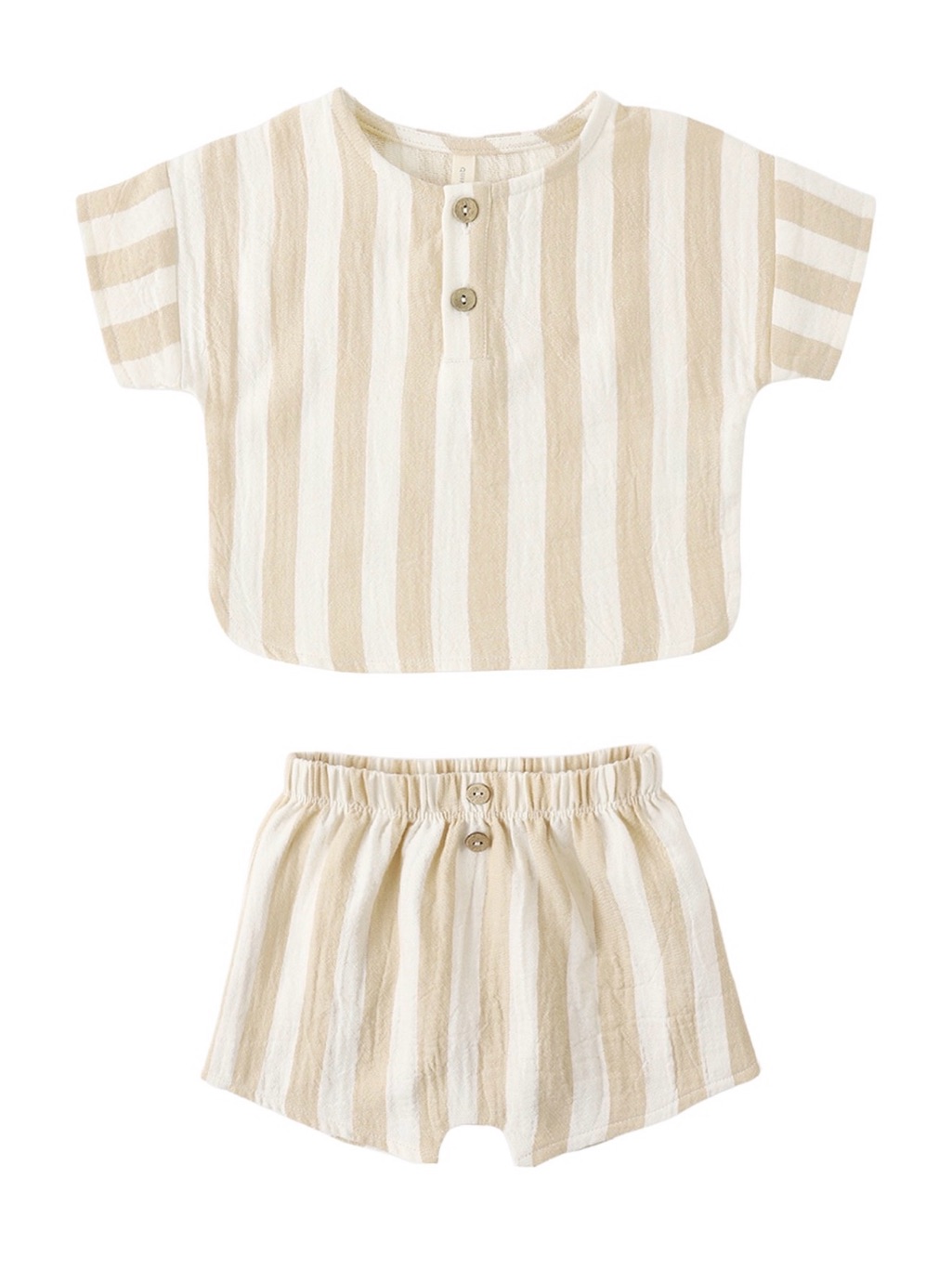 Nwt Quincy Mae Woven Boxy Top Short Set